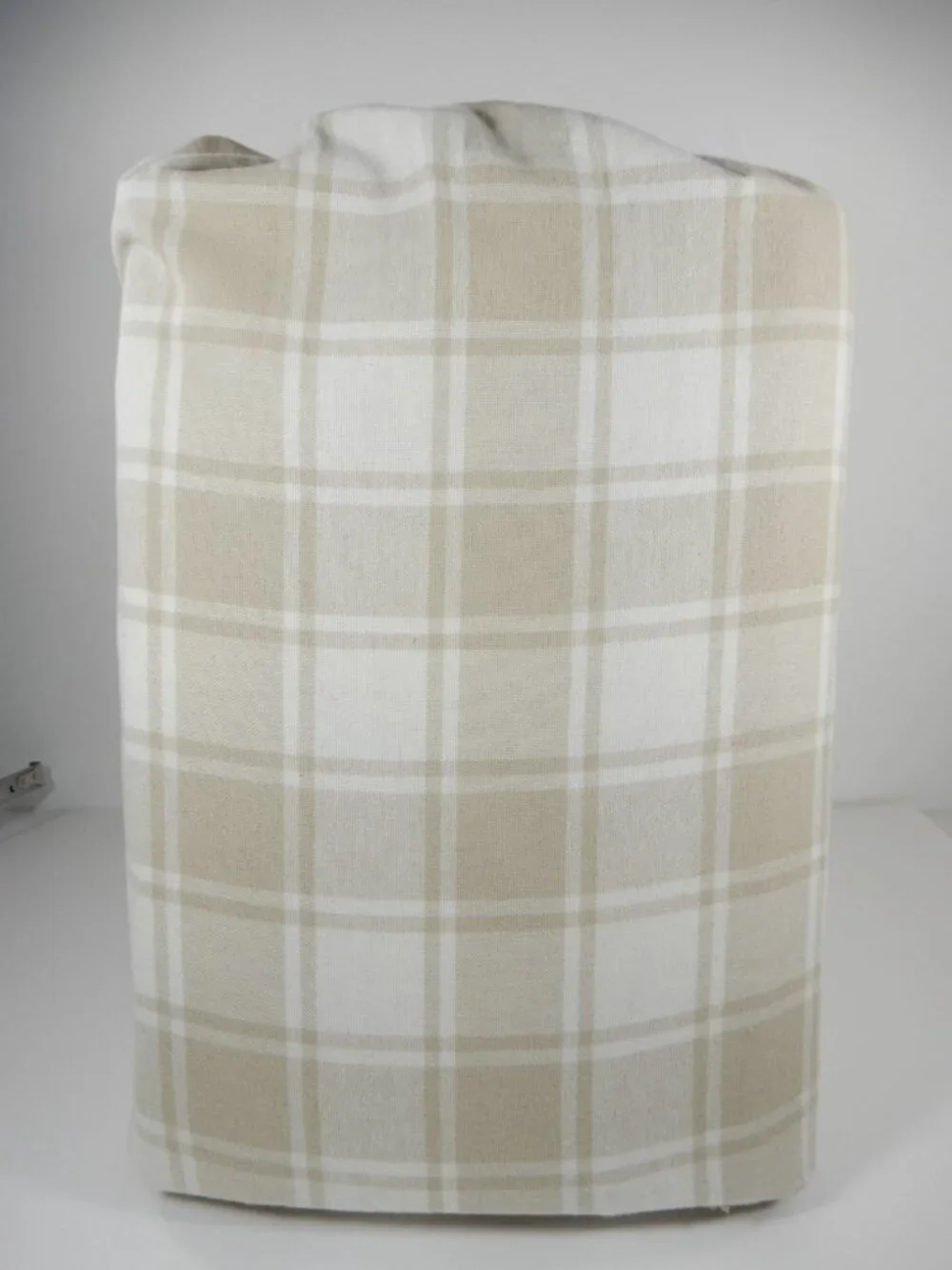 L.L. Bean Ultrasoft Comfort Flannel KING Sheet Set in Driftwood/Bone Plaid NEW